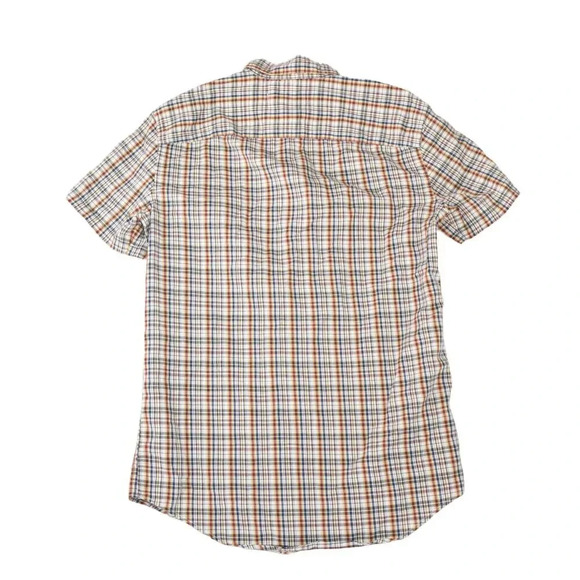 Outerknown Mens Plaid Shirt XS Ivory Short Sleeve Button Down Casual Outdoor - Picture 6 of 9